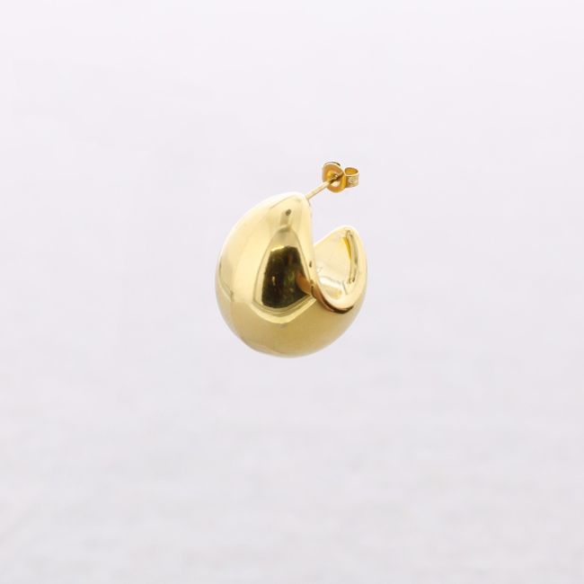 IRREGULAR HOOP STEEL EARRINGS