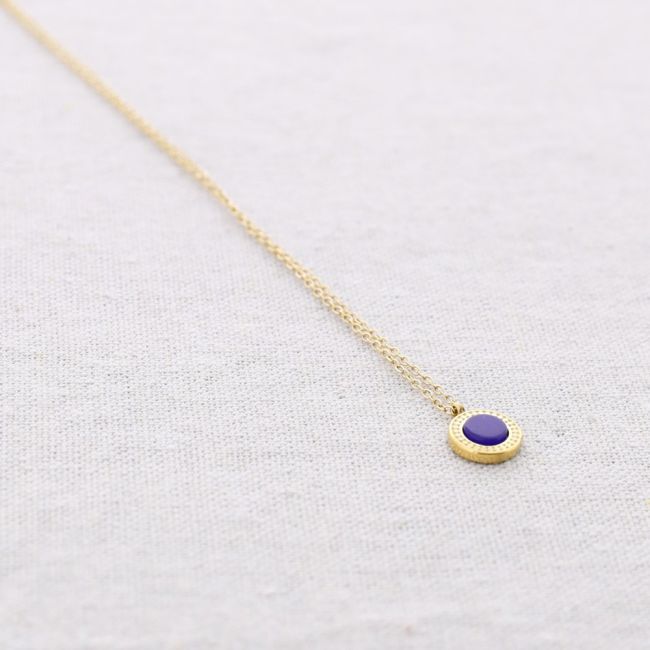 STONE PENDANT STEEL CHOKER