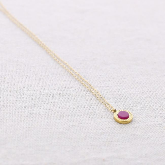 STONE PENDANT STEEL CHOKER
