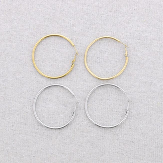 5CM STEEL HOOP EARRINGS