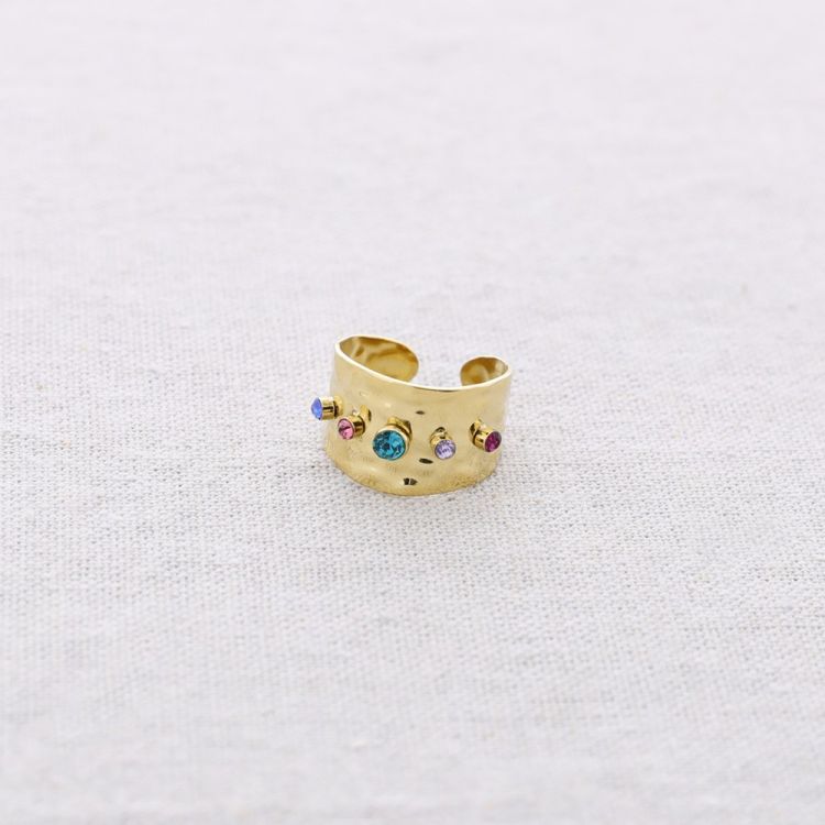 STEEL CRYSTALS RING