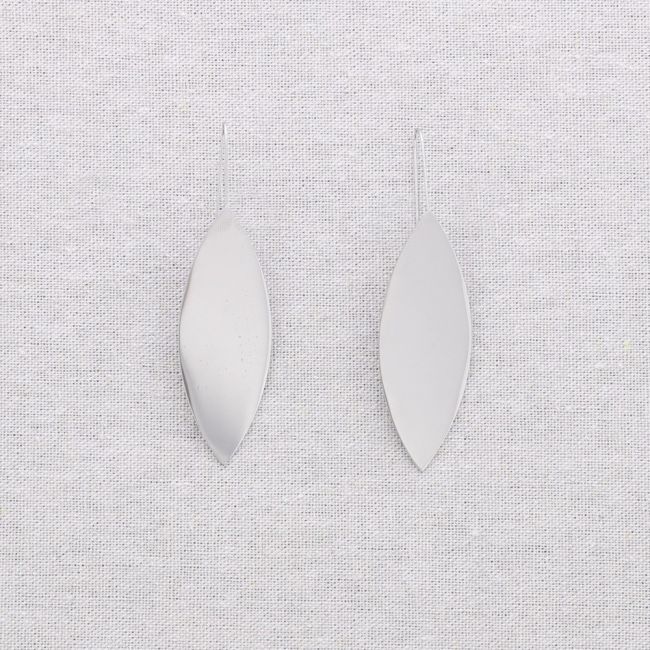 PENDIENTES ACERO COLGANTE HOJA