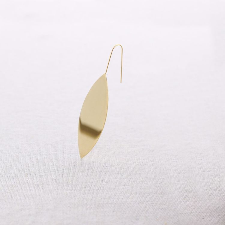 PENDIENTES ACERO COLGANTE HOJA
