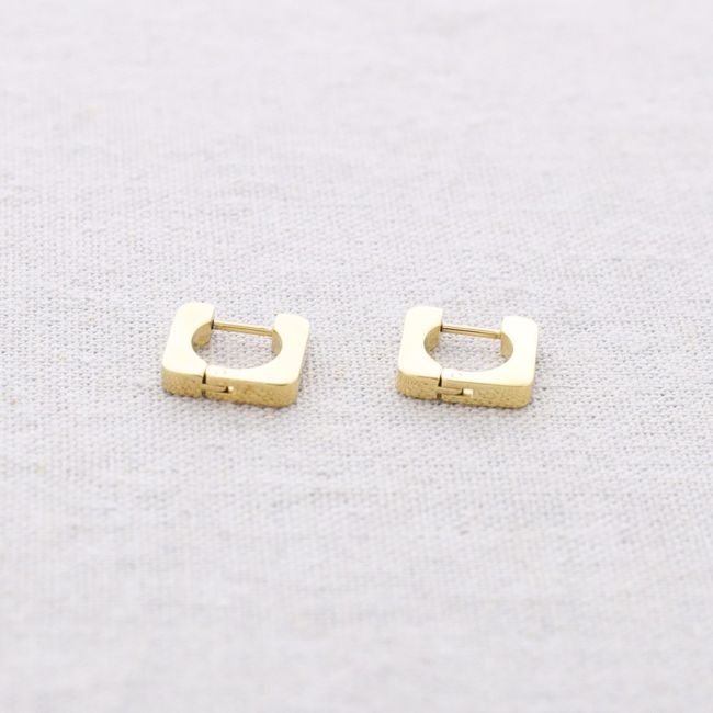 PENDIENTES ACERO ARO CUADRADO