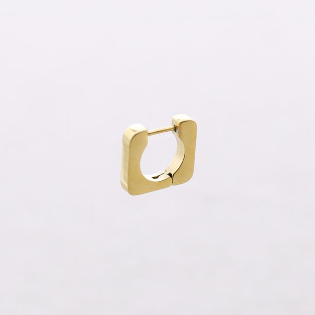SQUARE HOOP STEEL EARRINGS