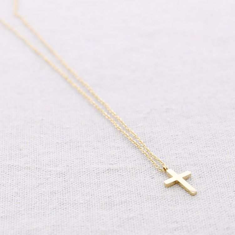 STEEL CHOKER WITH CROSS PENDANT