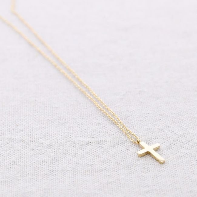 STEEL CHOKER WITH CROSS PENDANT