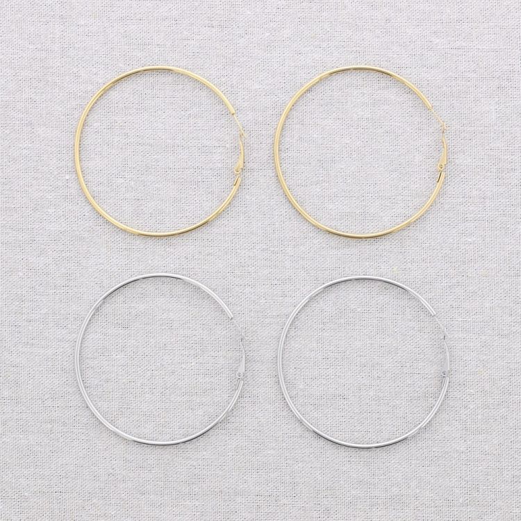 PENDIENTES ACERO ARO 6CM*2MM 2
