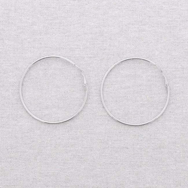 STEEL HOOP EARRINGS 6CM*2MM