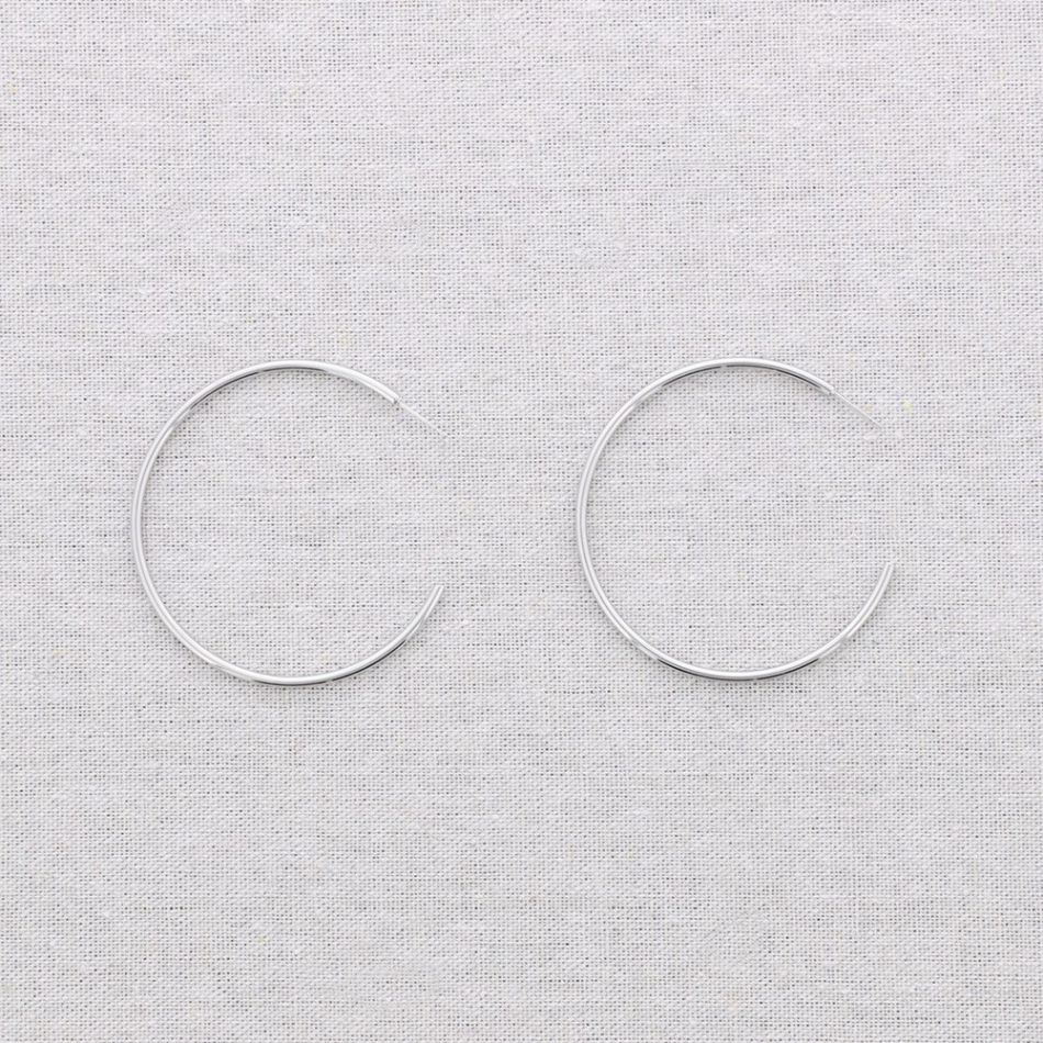 STEEL HOOP EARRINGS 5CM*2MM