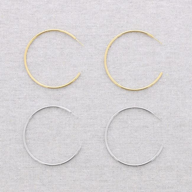 STEEL HOOP EARRINGS 5CM*2MM