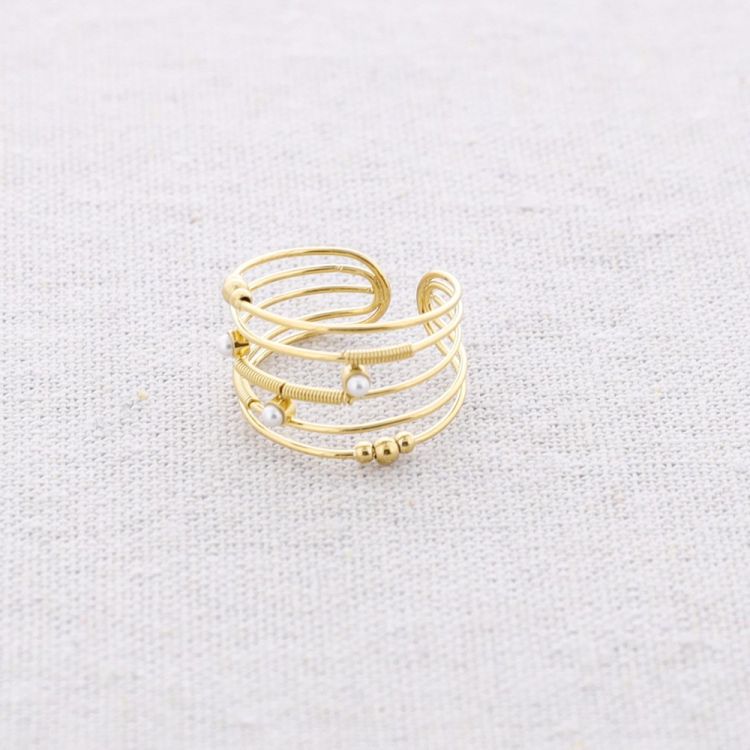 ANILLO ACERO VARIAS TIRAS CUENTAS 2