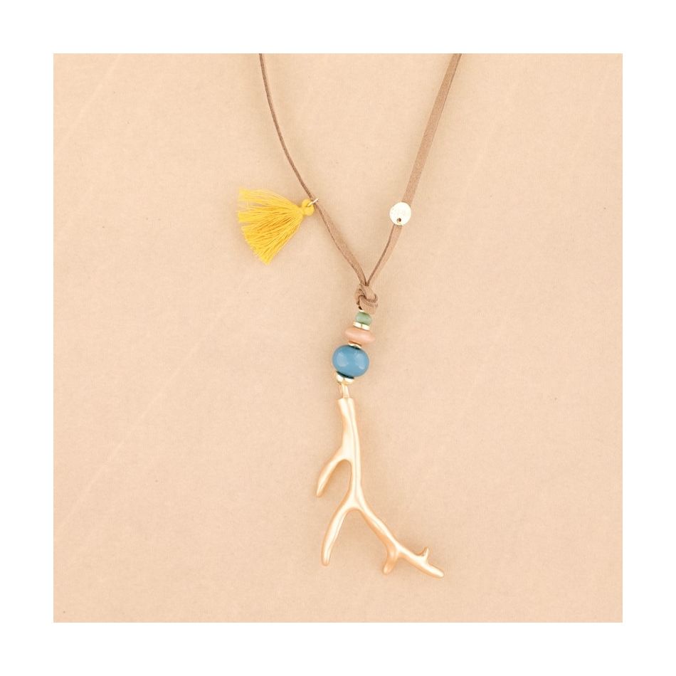 LONG METAL PENDANT NECKLACE