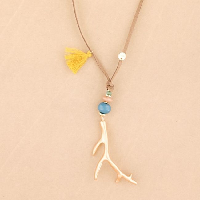 LONG METAL PENDANT NECKLACE