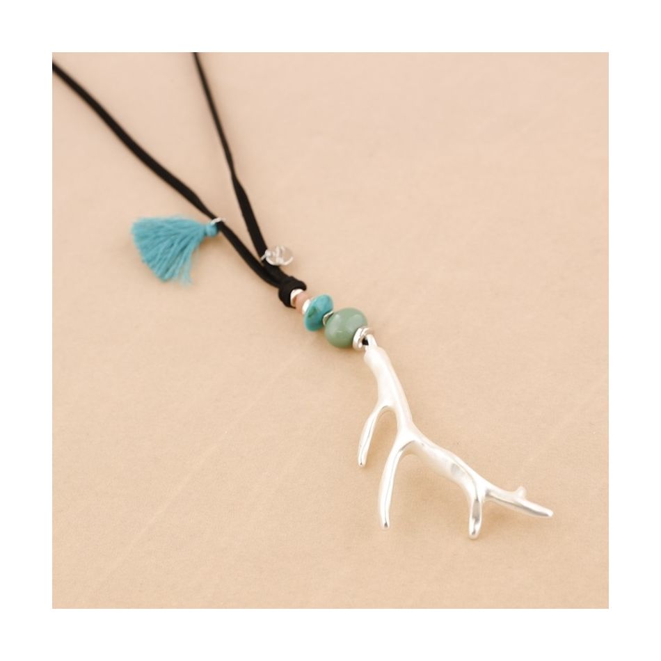 COLLAR LARGO COLGANTE METAL