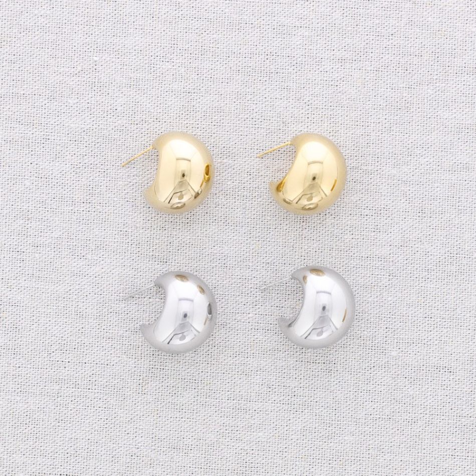 STEEL HOOP EARRINGS