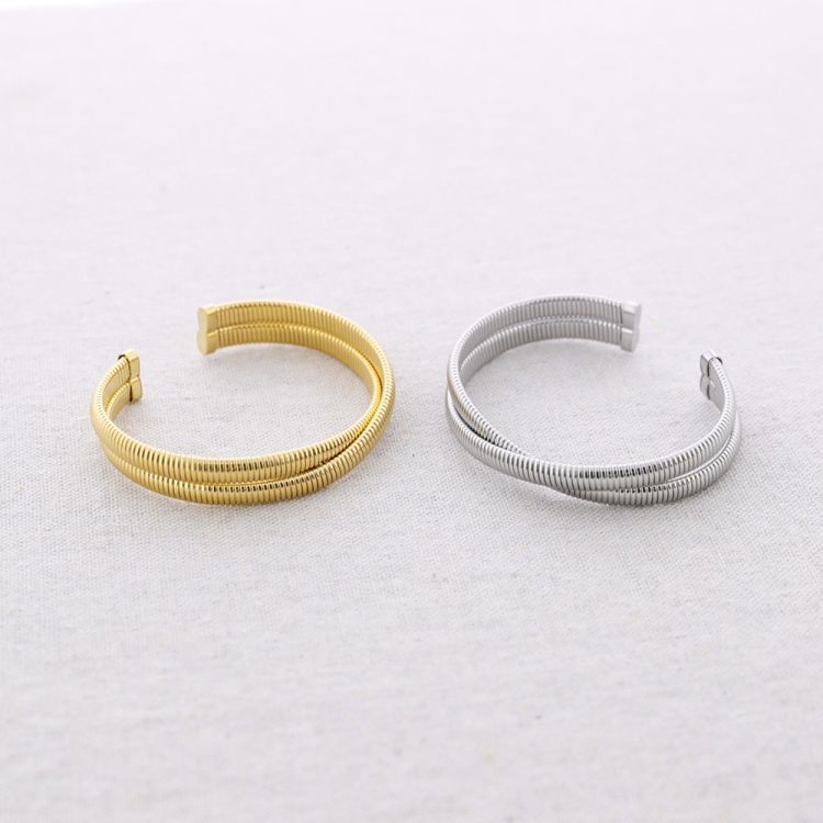 PULSERA ACERO DOBLE TUBOGAS 2