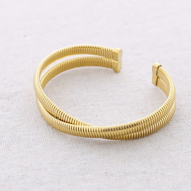 PULSERA ACERO DOBLE TUBOGAS