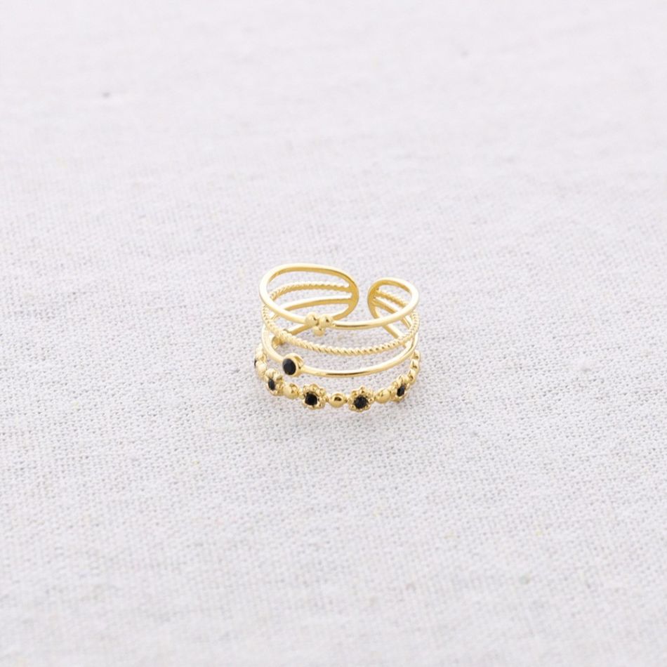 ANILLO ACERO VARIAS TIRAS CUENTAS