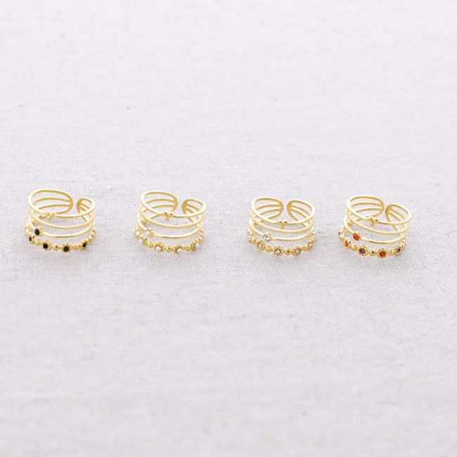 ANILLO ACERO VARIAS TIRAS CUENTAS