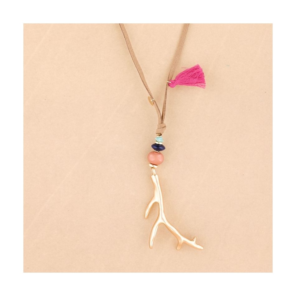 COLLAR LARGO COLGANTE METAL