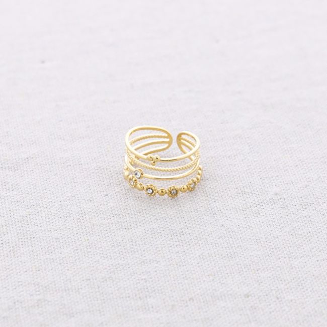 ANILLO ACERO VARIAS TIRAS CUENTAS