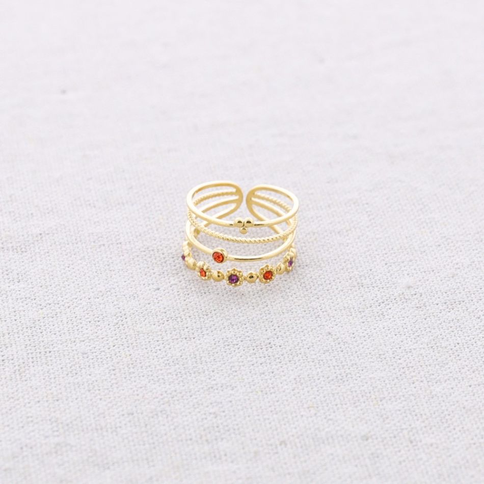 ANILLO ACERO VARIAS TIRAS CUENTAS