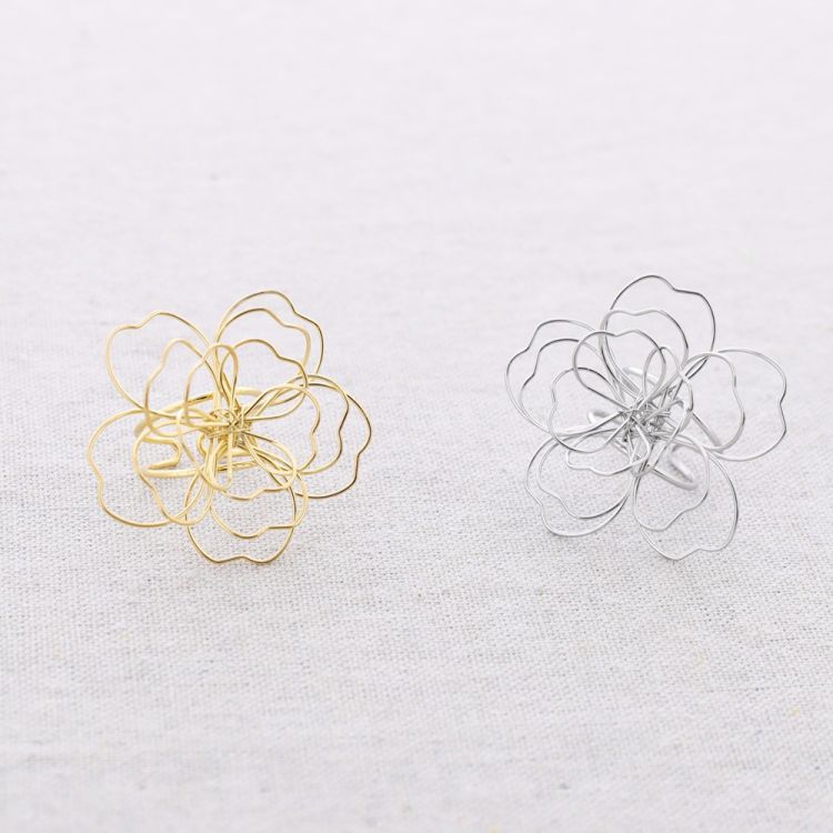 ANILLO ACERO FLOR 2