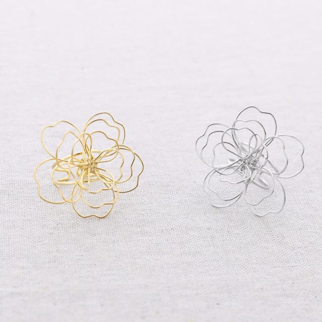 ANILLO ACERO FLOR