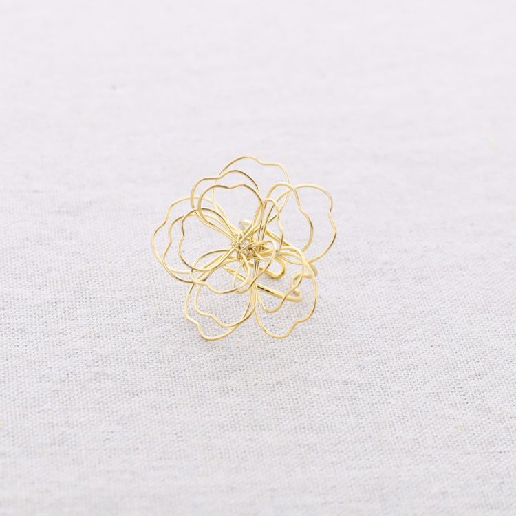 ANILLO ACERO FLOR