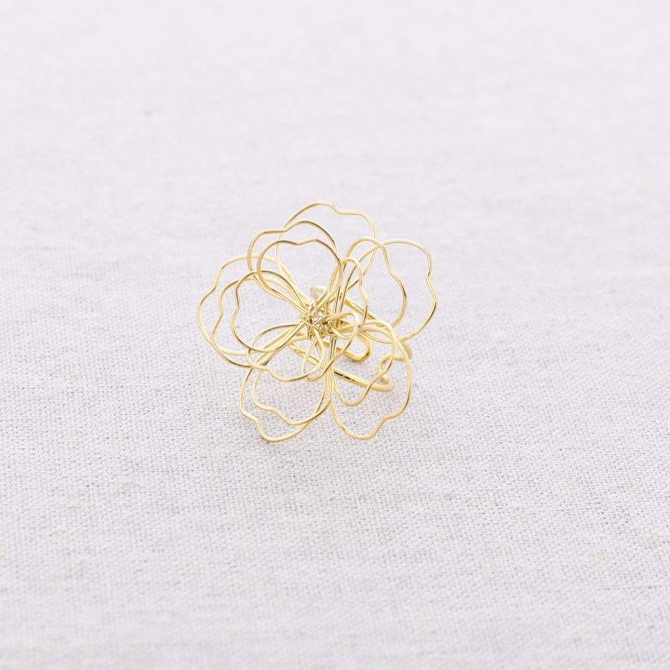 FLOWER STEEL RING