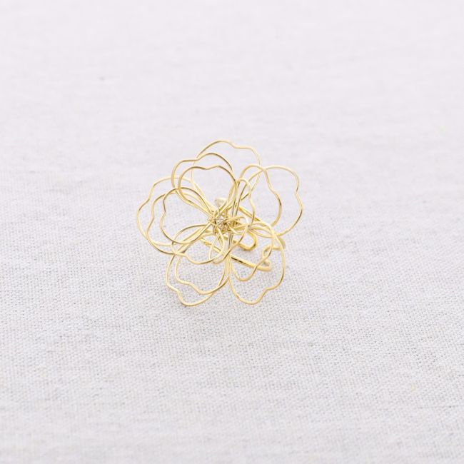 FLOWER STEEL RING