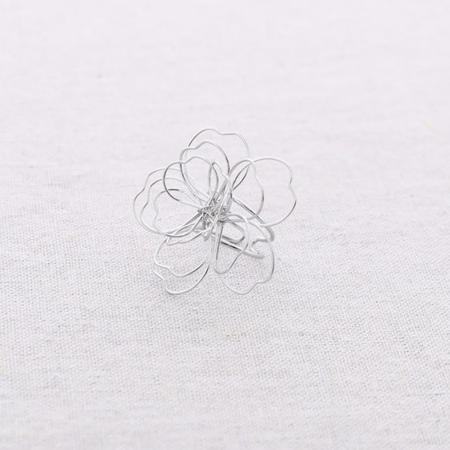 ANILLO ACERO FLOR