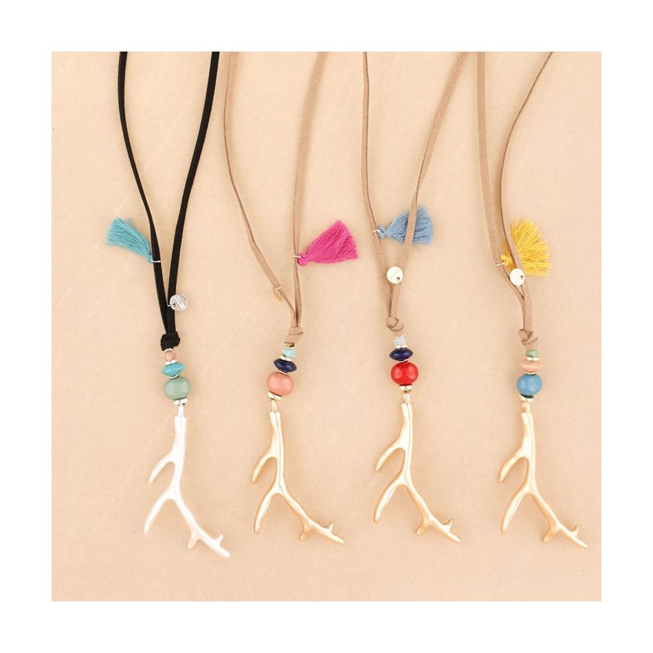 COLLAR LARGO COLGANTE METAL