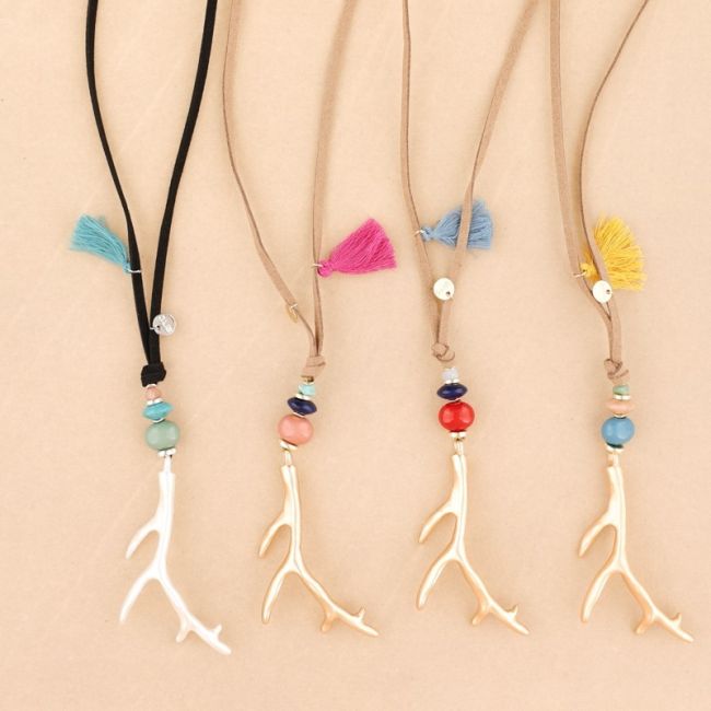 COLLAR LARGO COLGANTE METAL