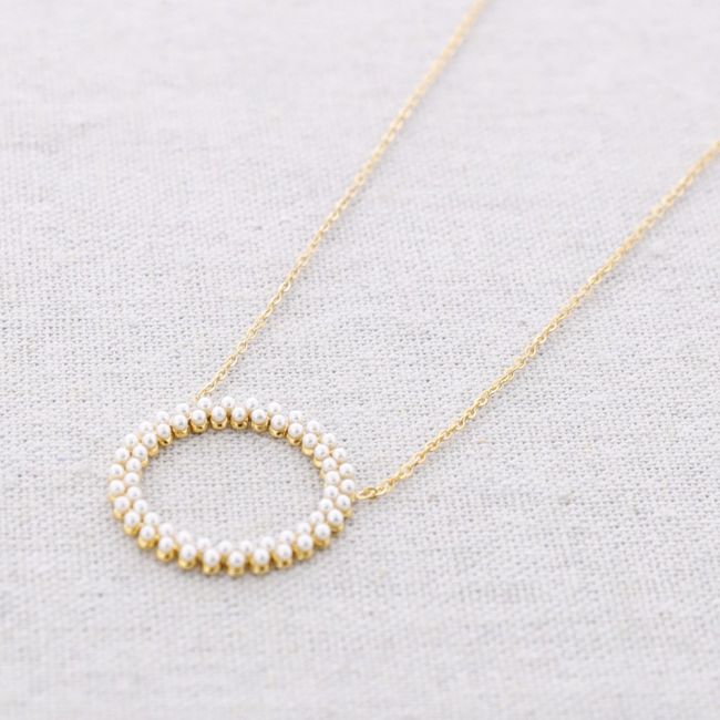 STEEL CHOKER WITH PEARL RING