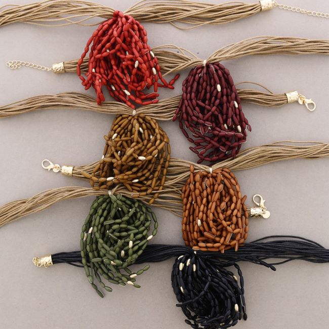 RESIN PENDANT SHORT NECKLACE