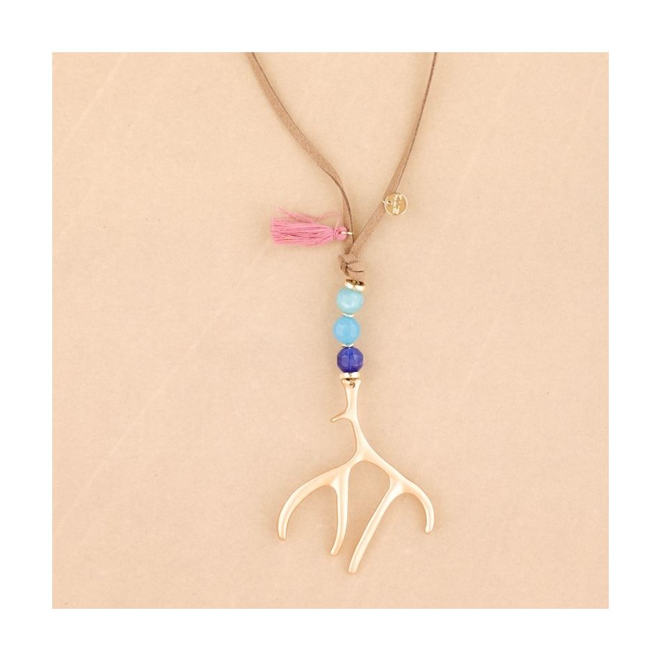 LONG METAL PENDANT NECKLACE