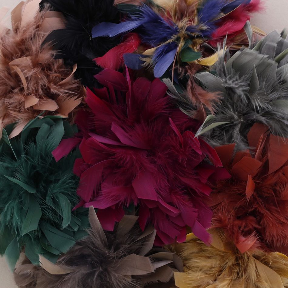 BROCHE PLUMAS 15CM