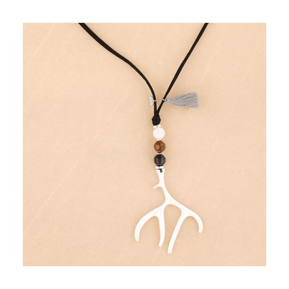 LONG METAL PENDANT NECKLACE