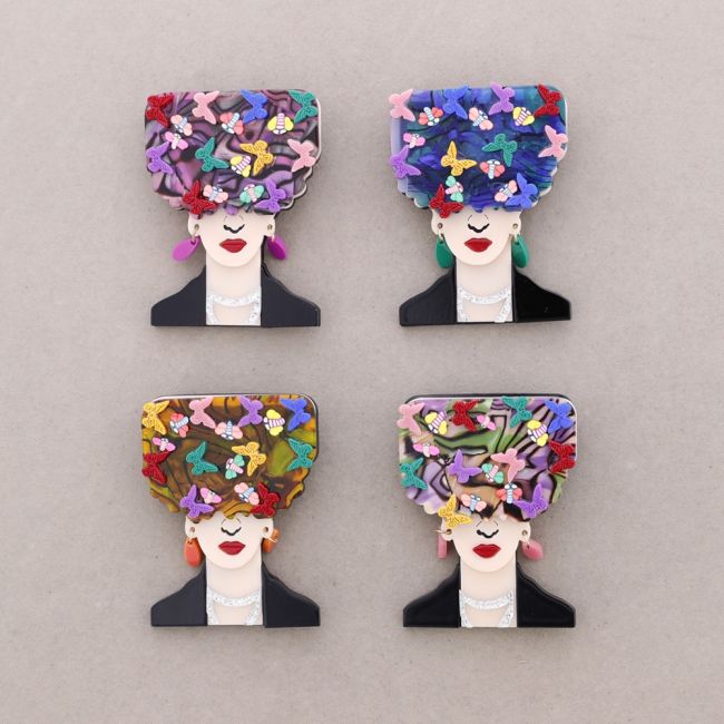 BROCHE FRIDA PRIMAVERA RESINA