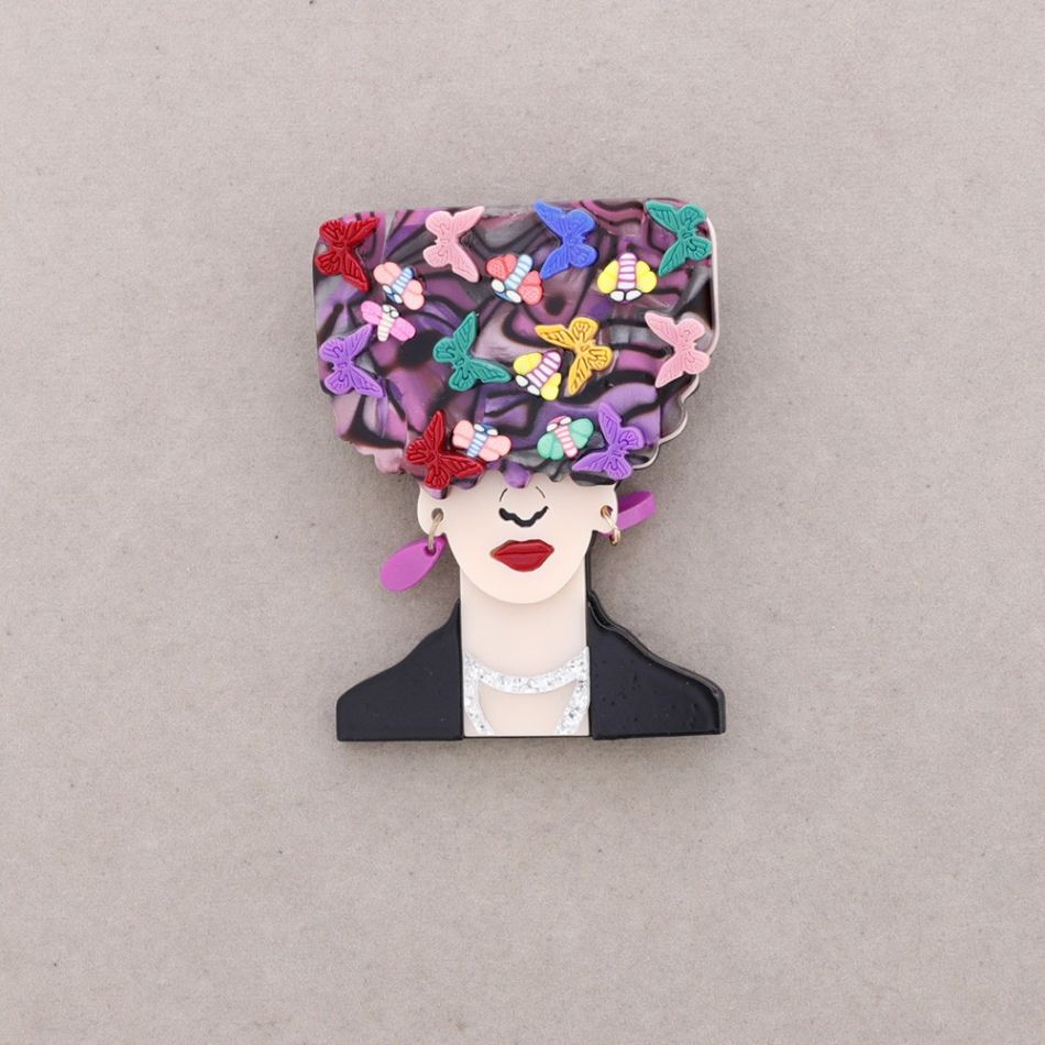 FRIDA SPRING RESIN BROOCH