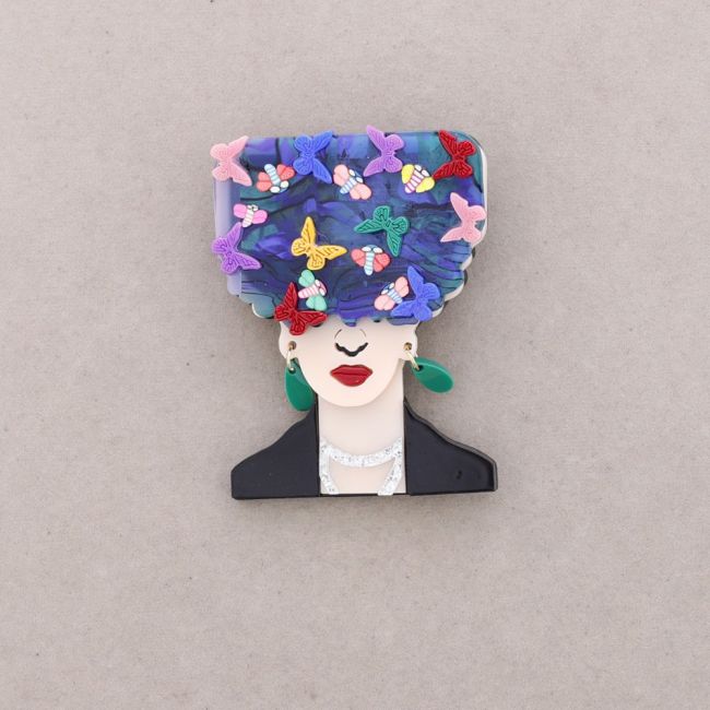 FRIDA SPRING RESIN BROOCH