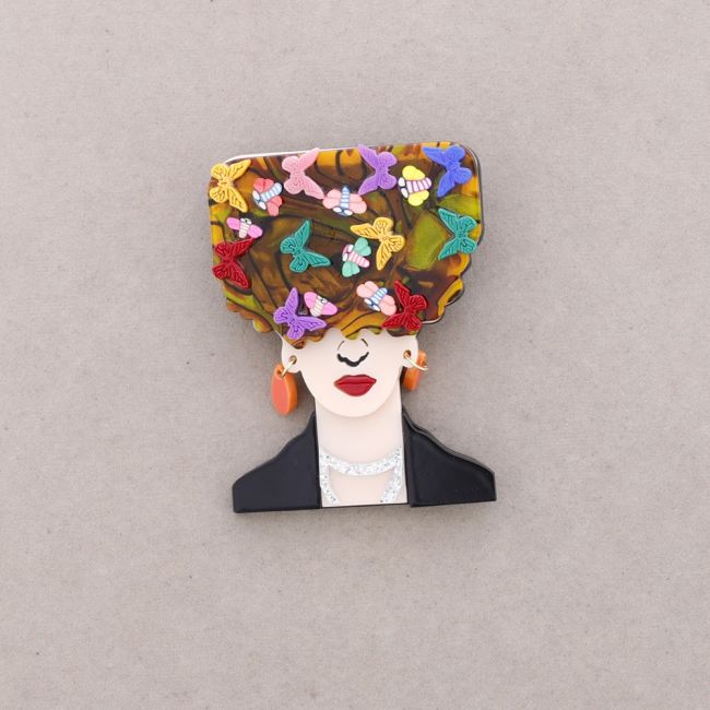 FRIDA SPRING RESIN BROOCH