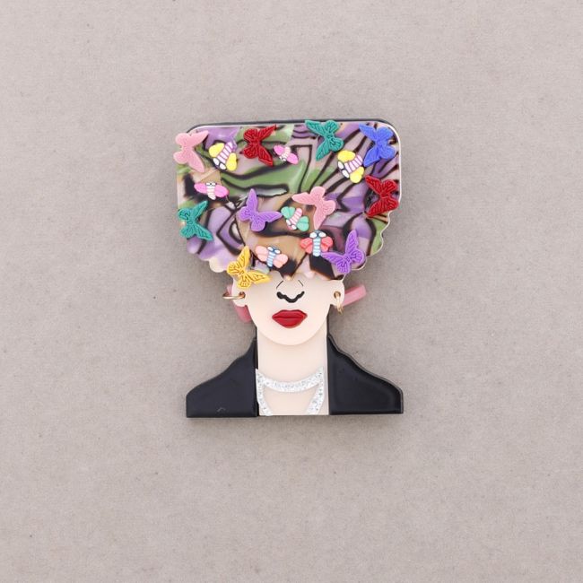 FRIDA SPRING RESIN BROOCH
