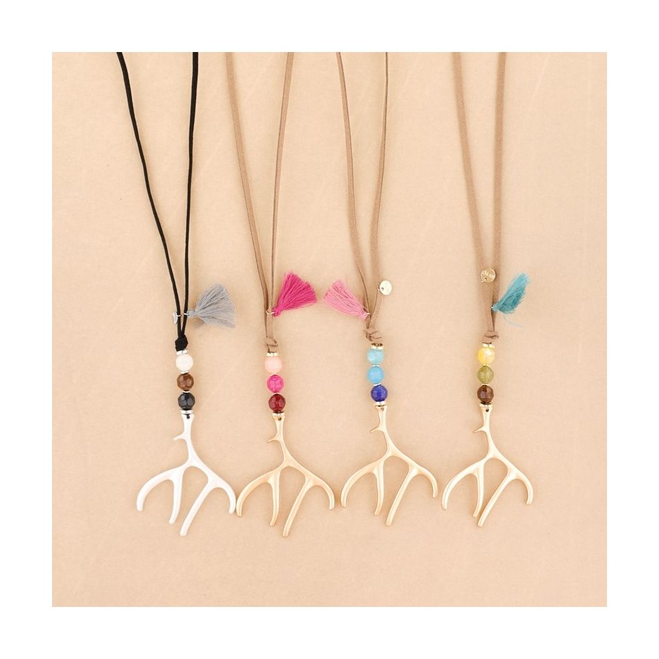 COLLAR LARGO COLGANTE METAL