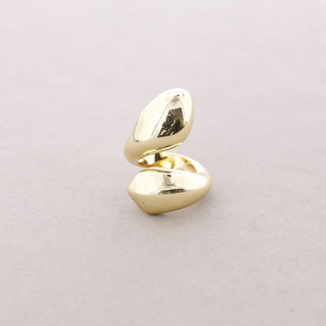 METAL LEAVES RING