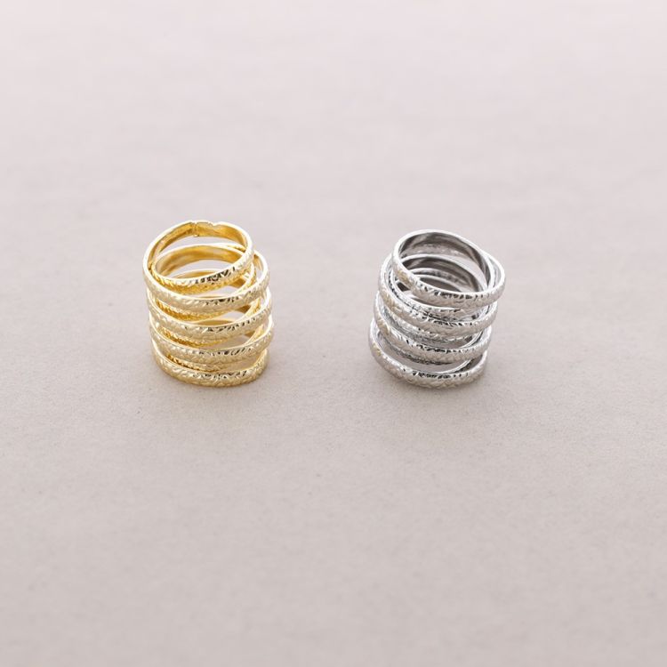 ANILLO TIRAS ENTRELAZADAS METAL 2