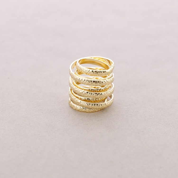 ANILLO TIRAS ENTRELAZADAS METAL