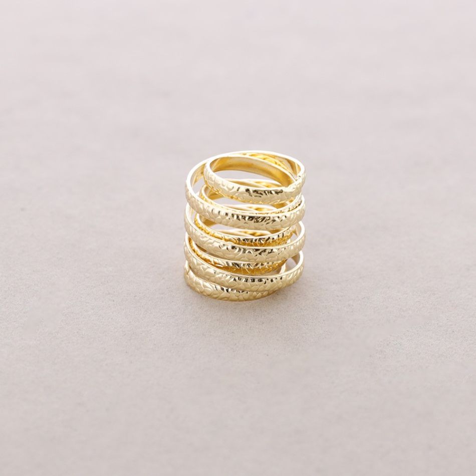 ANILLO TIRAS ENTRELAZADAS METAL